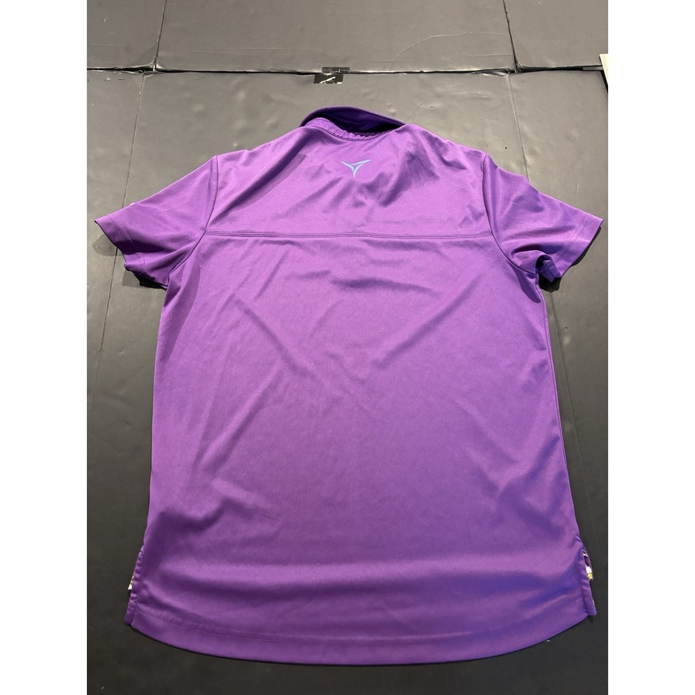 FlowGolf Men's Performance Golf Polo Shirt with Paisley Pattern Collar Detail - Picture 7 of 10